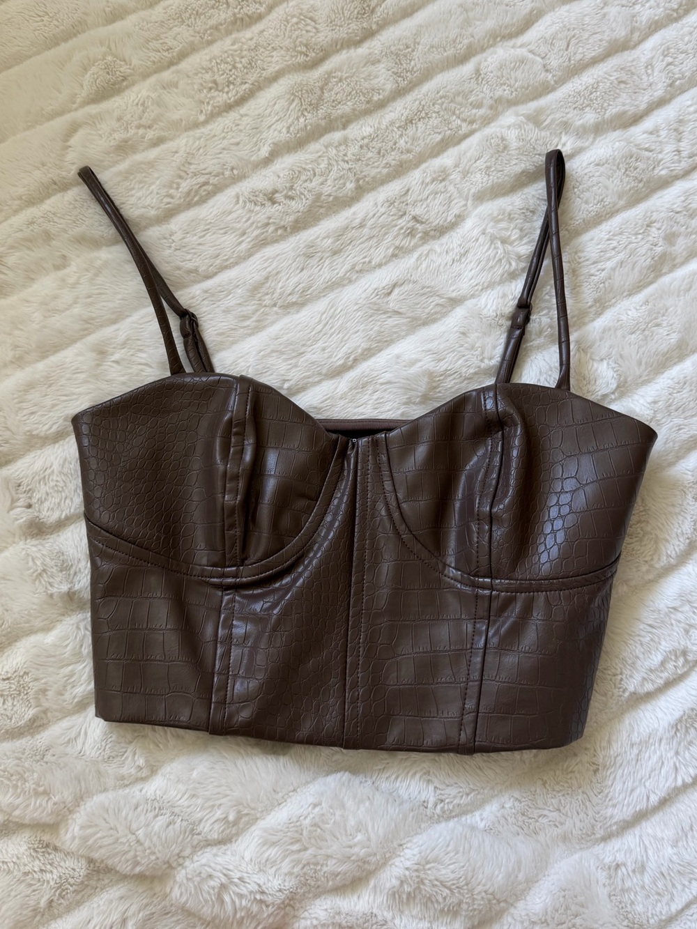 Express Croc Bustier Top